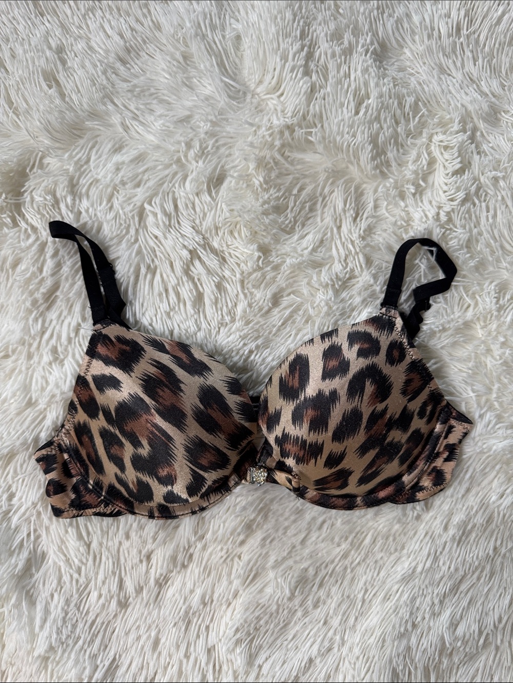 VS 2006 Sexy Little Things Heart Center Leopard Print PushUp Bra